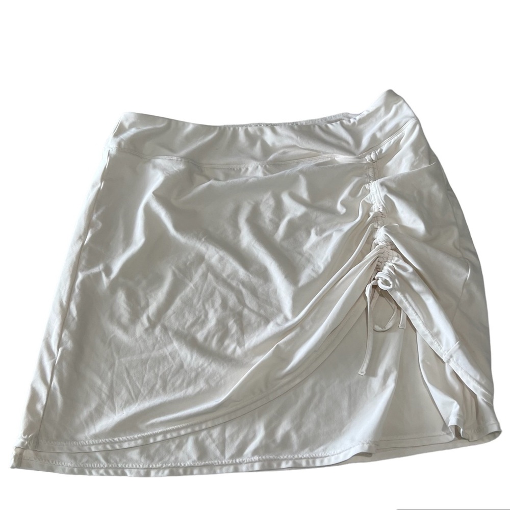 Coolibar  UPF 50+ Skirt Women's Size L Ruched Off White Stretch